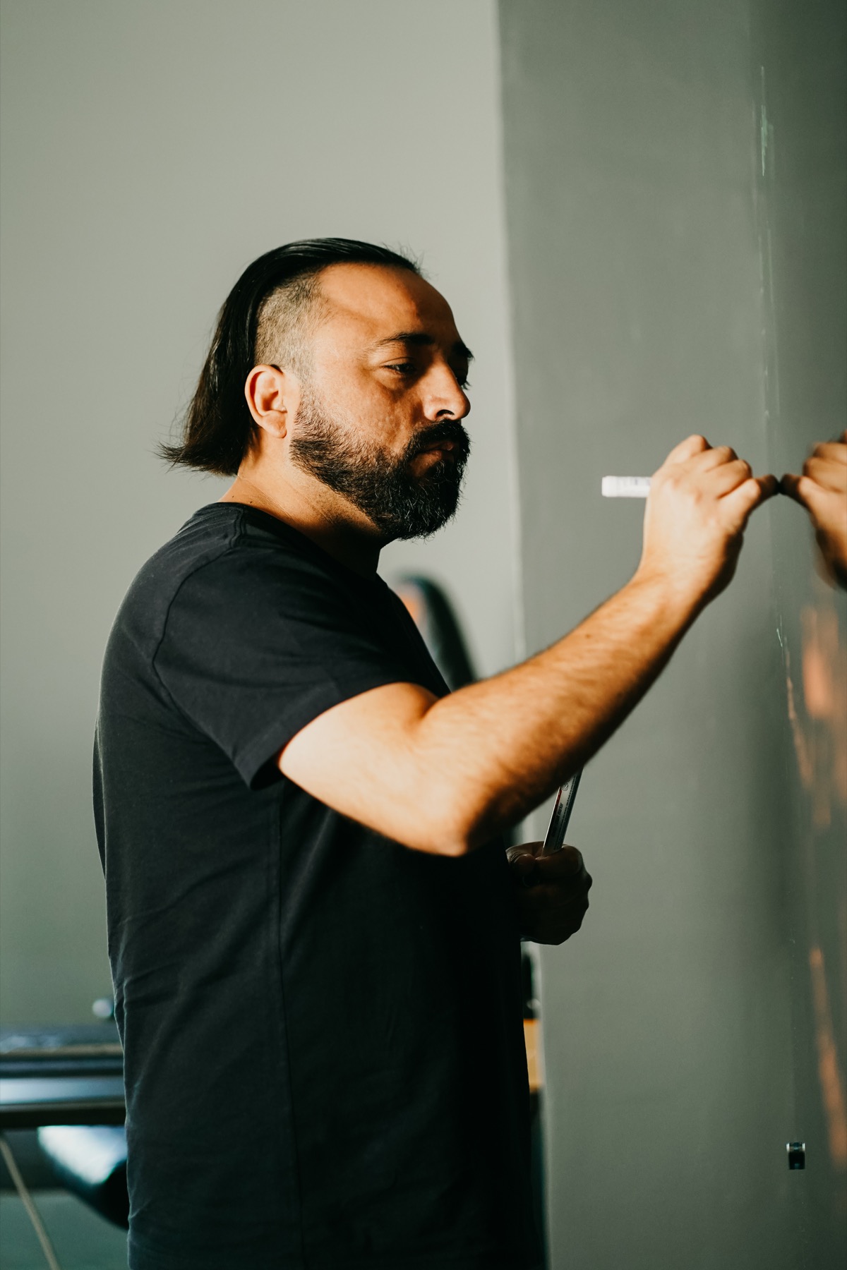 Andrés González en una sesión de formación